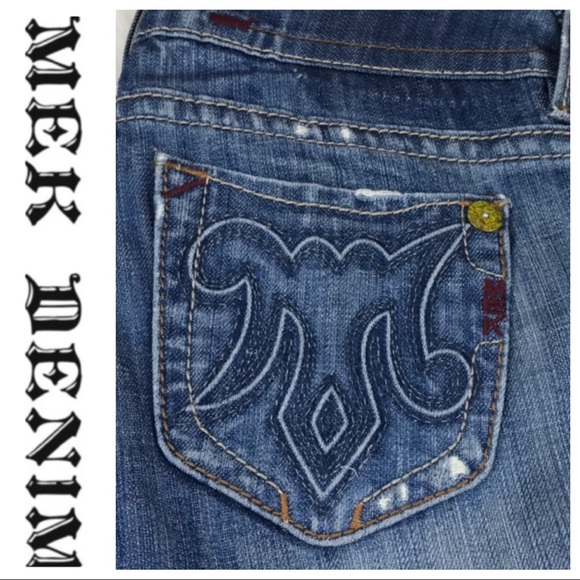 💕SALE💕 MEK Malibu Premium Distressed Denim Jeans - Picture 1 of 8